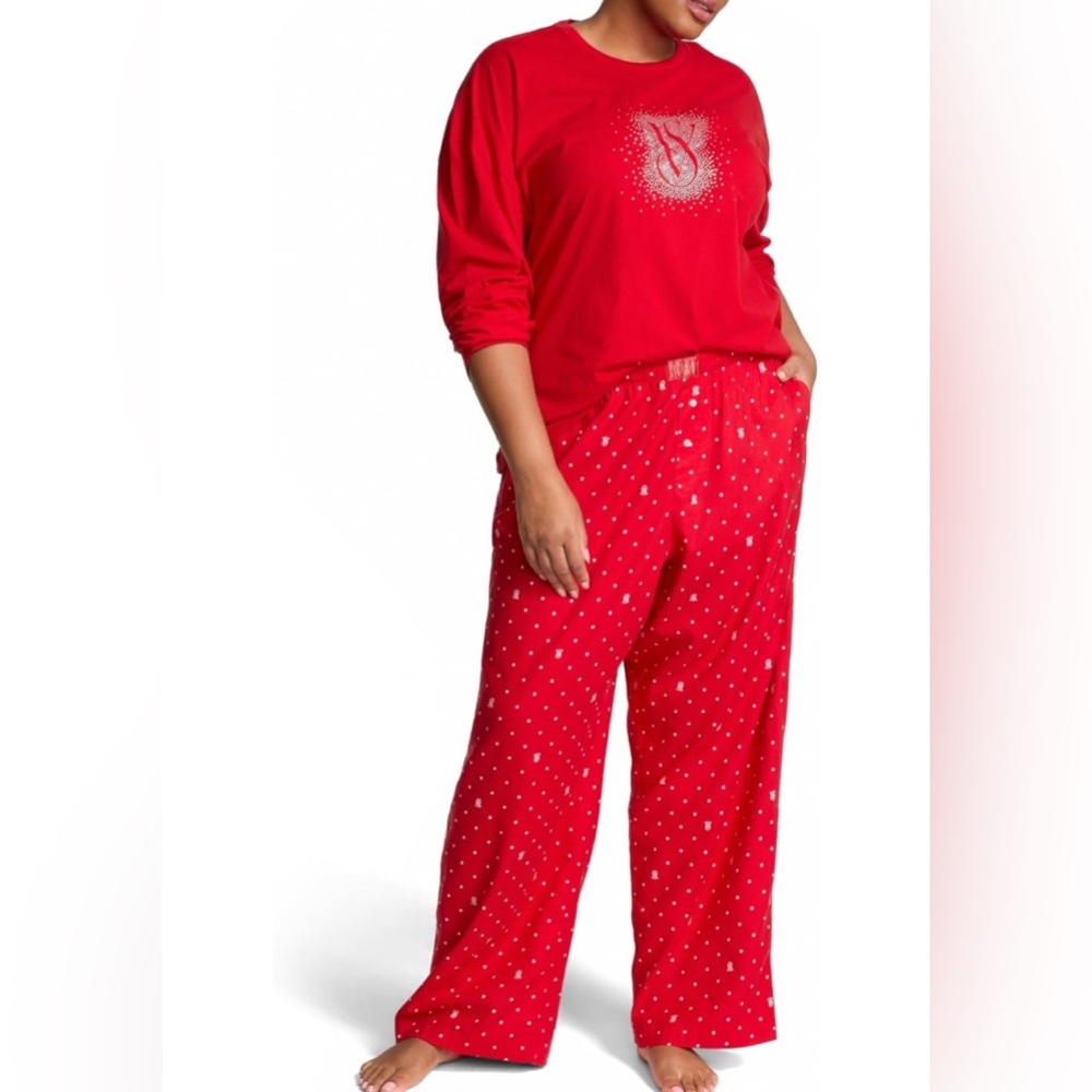 🆕 VS Red PJ Set Sz L - Picture 2 of 2